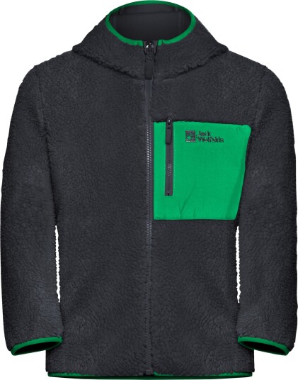 Jack Wolfskin Kids' Ice Curl Hood Jacket Phantom / Green 128
