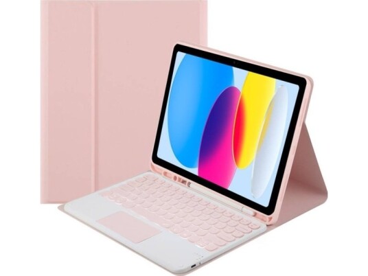 Strado Deksel Med Touchpad Tastatur Apple iPad 10.9” Rosa Universal TPIP22 Strado Deksel Med Touchpad Tastatur Apple iPad 10.9” Rosa Universal TPIP22