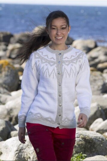 Viking Garn 1708 9 Herla Kofte Hvit Viking Garn 1708 9 Herla Kofte Hvit