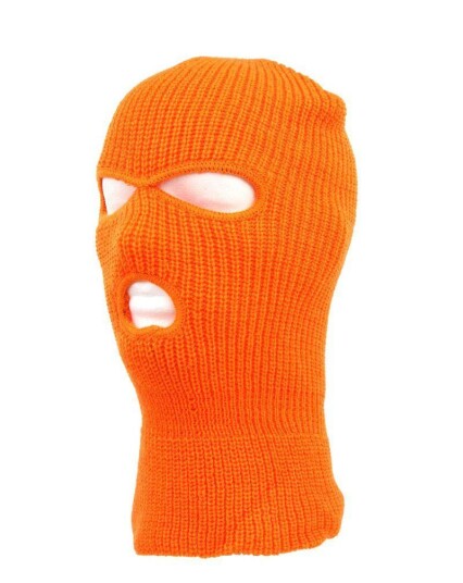 Fostex Balaclava i akryl med 3 hull Oransje
