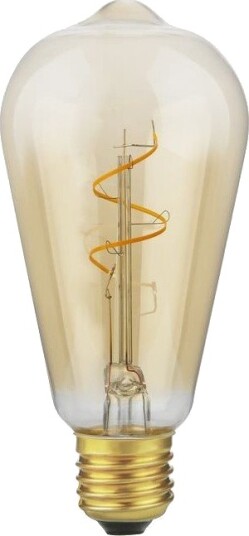 Spl E27 2,9W dimbar LED pære Slim Flex Filament ST64 2200K Gold 250lm Dimbar : Dimbar Kulør : Ekstra varm Spl E27 2,9W dimbar LED pære Slim Flex Filament ST64 2200K Gold 250lm Dimbar : Dimbar Kulør : Ekstra varm