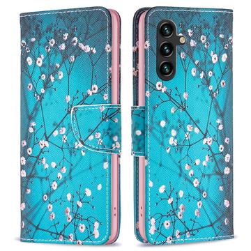 Samsung Galaxy A15 Wonder Series Lommebok-deksel Hvit Blomster