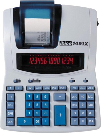 Rexel Strimmelregner Ibico 1491X Professionel 2 Farvet Display M/Thermoprint