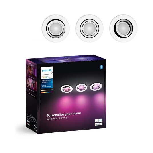 Philips Hue Innfelt Centura-spotlight R trepakning hvit