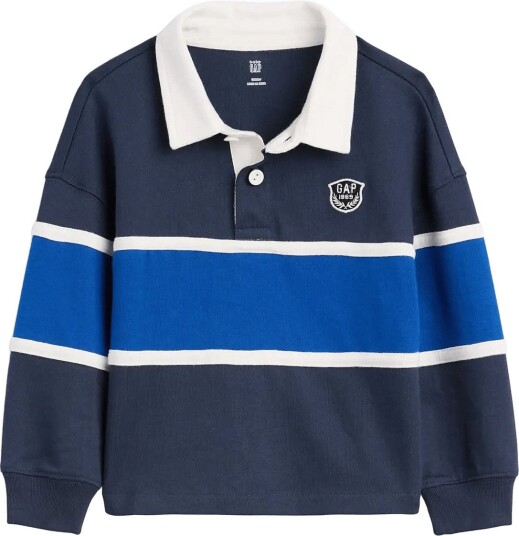 GAP Baby & Toddler Colorblock Rugby Polo Shirt Navy 98 GAP Baby & Toddler Colorblock Rugby Polo Shirt Navy 98