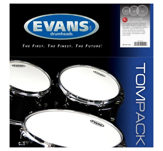 Evans G1 Clear Tompack Fusion Etp-G1clr-F Evans G1 Clear Tompack Fusion Etp-G1clr-F