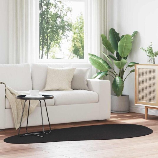 Teppe Svart 100 x 200 cm Polyester Teppe Svart 100 x 200 cm Polyester