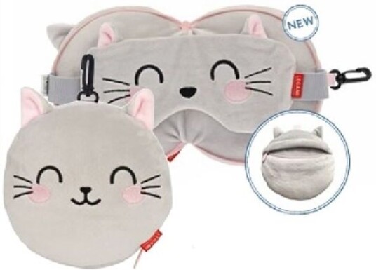 Legami Bamse Pute Og Øyemaske I Ett My Travel Buddy Katt