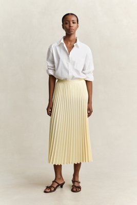 GANT Pleated Midi Skirt   Yellow   36