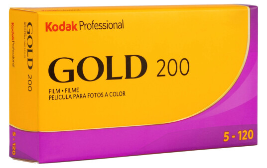Kodak Gold 200 Film 120/5pk 5stk Negativ fargefilm. ISO 200 120mm Kodak Gold 200 Film 120/5pk 5stk Negativ fargefilm. ISO 200 120mm