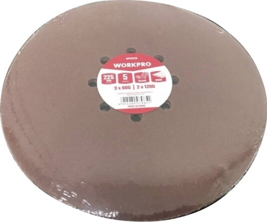 Workpro Wp407216 Slipepapir Til Slipeplate Ø 230 Mm 5 Stk
