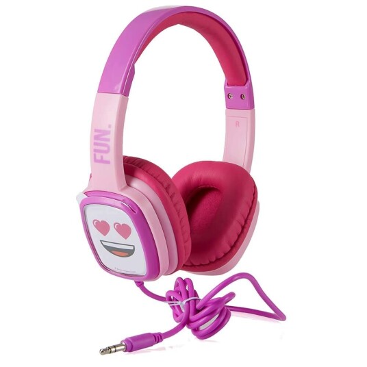 Emoji hodetelefoner Flip'N'Switch Junior On Ear Kablet Rosa
