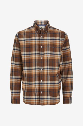Jack & Jones - Skjorte jprBlunorris Flannel LS Shirt - Beige