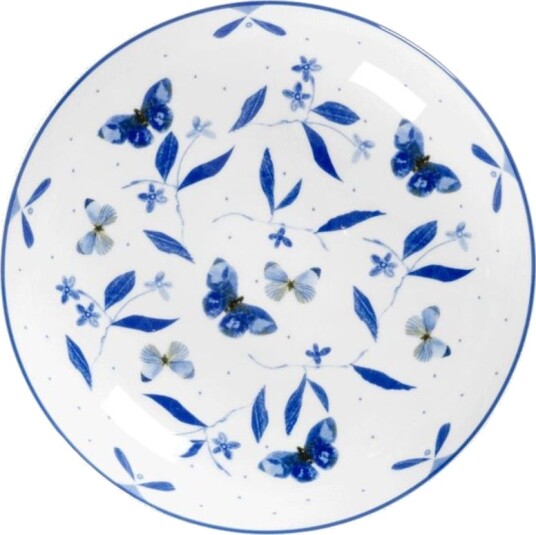 Porsgrunds Porselænsfabrik Bluebird Butterfly Dyp Tallerken 25 cm