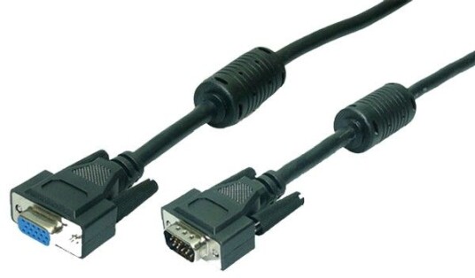 LogiLink VGA Cable ST/BU black 2x Ferrit Core 3M LogiLink VGA Cable ST/BU black 2x Ferrit Core 3M