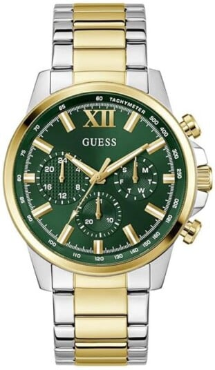 Guess Herreklokke GW0900G5 Walker Grønn/Gulltonet stål Ø44 mm