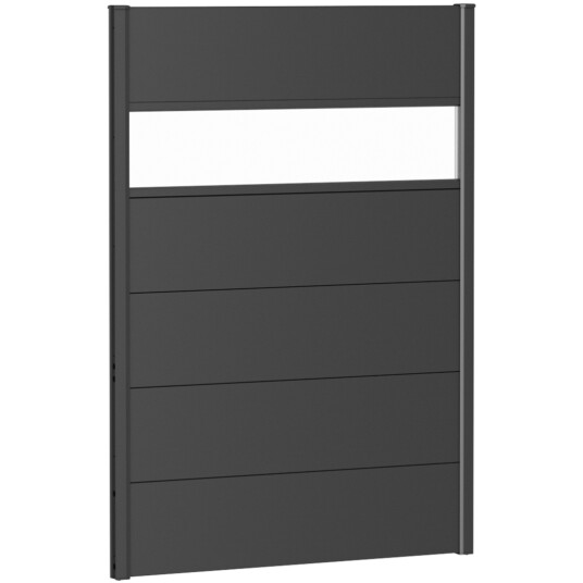 BIOHORT VEGGPANEL FOR LEVEGG AKRYLGLASS 100X135 MØRK GRÅ METALLIC