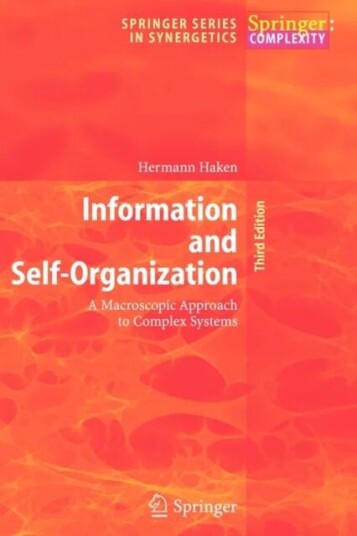 Information And Self-Organization Av Hermann Haken