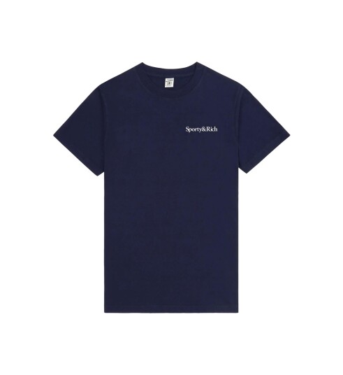 Sporty & Rich Health Is Wealth T Shirt   Navy   XS