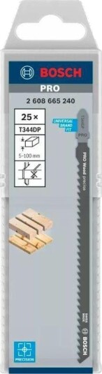 Bosch PRO Wood T344DP Stikksagblad 152mm, 25 stk.