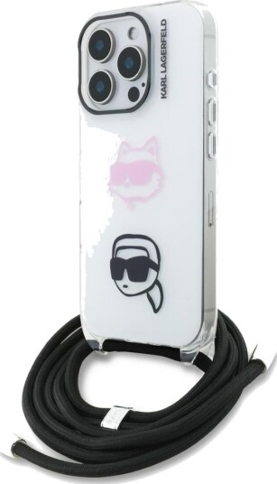 Karl Lagerfeld Crossbody Etui Karl&Choupette til iPhone 16 Pro Max - Hvit