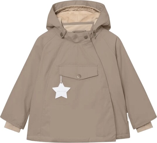 MINI A TURE Matwang Fleece Lined Winter Jacket. Grs GREY BROWN 80