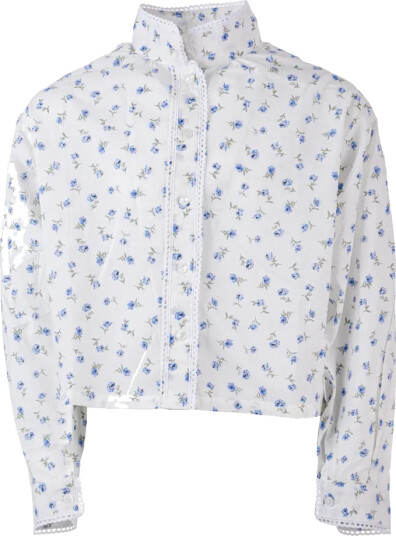 Salto Elly Festdrakt Bluse Jente Blå Blomstrete (134 / 9 år)