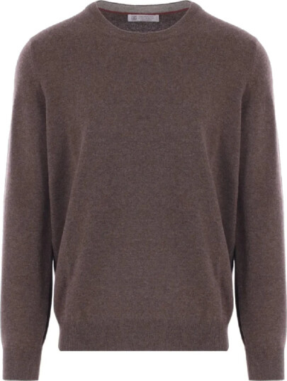 Brunello Cucinelli Herre Strikkevarer Brun XL Brunello Cucinelli Herre Strikkevarer Brun XL