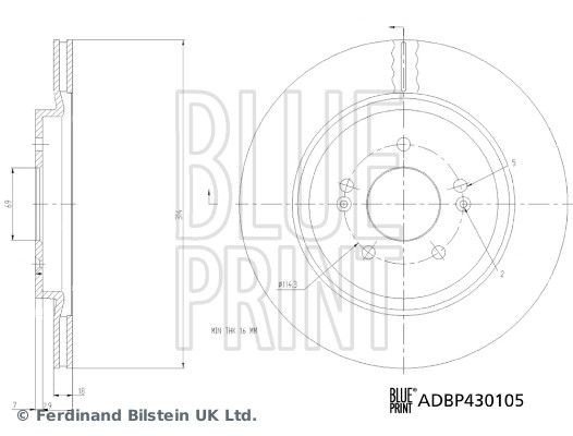 Bremseskive BLUE PRINT ADBP430105