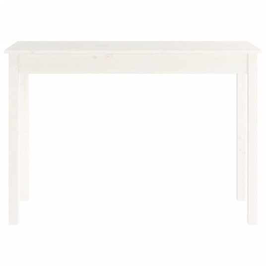 vidaXL Konsollbord hvit 110x40x75 cm heltre furu