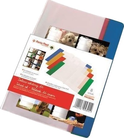 Pantaplast Panta Plast Omslag Til A4 Arkmappe I Pvc 8 Stk Mix + Klistremerker 235676