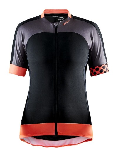 Craft Block Jersey Women Sort/Oransj