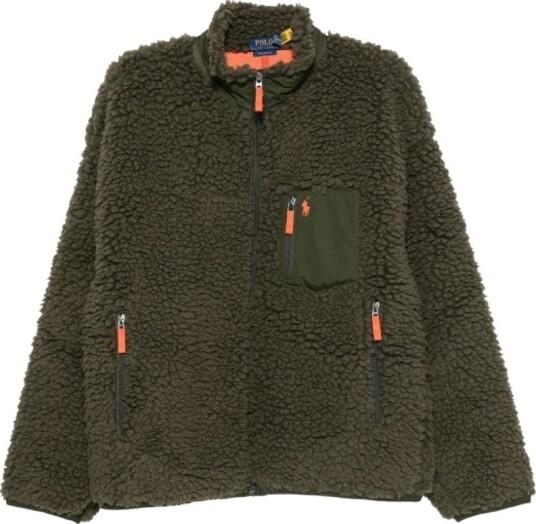 Polo Ralph Lauren Relaxed Fit Pile Fleece Jacket   COMPANY OLIVE   S
