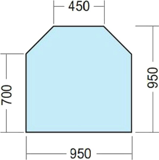 Kaminexperten Gulvplate 950x950mm Sekskantet