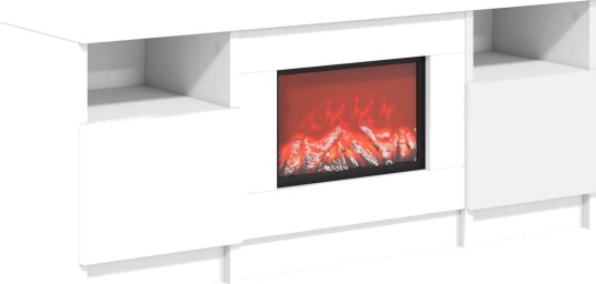 vidaXL Elektrisk peis Hvit 98 x 28,5 x 40,5 cm Konstruert tre
