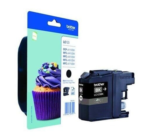 Brother LC123BK Twin Pack - Black Ink - Blekkpatron Svart