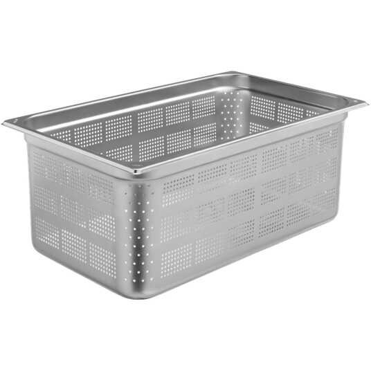 VEGA Kantine Premium perforert GN 1/1; Størrelse GN 1/1, 27.8l, 53x32.5x20 cm (LxBxD); Sølvfarge