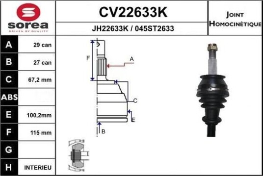EAI CV22633K Drivledd EAI CV22633K Drivledd