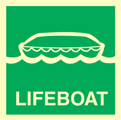 Jo Safety Lifeboat Photoluminescent Rigid Plast PR RR 300 x mm IMO 101002PRRR