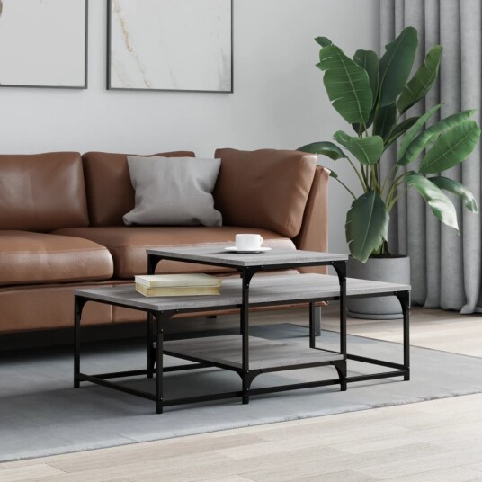 Salongbord grå sonoma 102x60x45 cm konstruert tre 8721012124783 Salongbord grå sonoma 102x60x45 cm konstruert tre 8721012124783