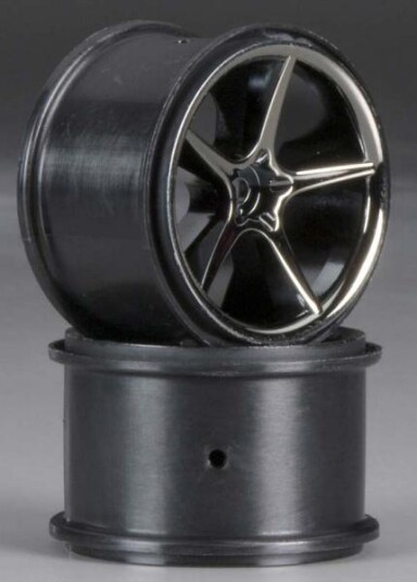 Traxxas 7172A Gemini Black Chrome Wheel 1/16 E-Revo 2 Traxxas 7172A Gemini Black Chrome Wheel 1/16 E-Revo 2