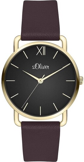 s.Oliver Dameklokke SO 4154 LQ S.Oliver Classic Sort/Lær Ø32 mm s.Oliver Dameklokke SO 4154 LQ S.Oliver Classic Sort/Lær Ø32 mm