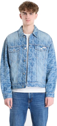 Calvin Klein Jeans 90S Lt Playbill Trucker Blue L Calvin Klein Jeans 90S Lt Playbill Trucker Blue L