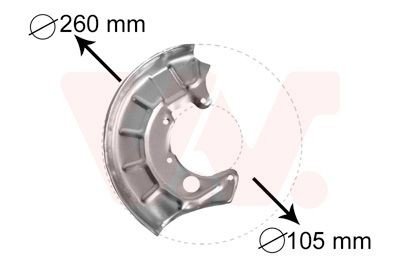 Bremseskjold VAN WEZEL 5880372