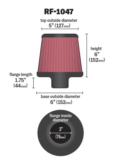 Sportluftfilter K&N Filters RF-1047 Sportluftfilter K&N Filters RF-1047