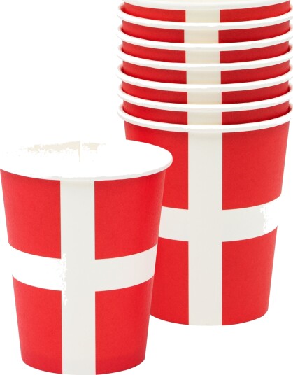 Design House 95 Pappkopper Danske Flagget 8-pakning 202466 Design House 95 Pappkopper Danske Flagget 8-pakning 202466