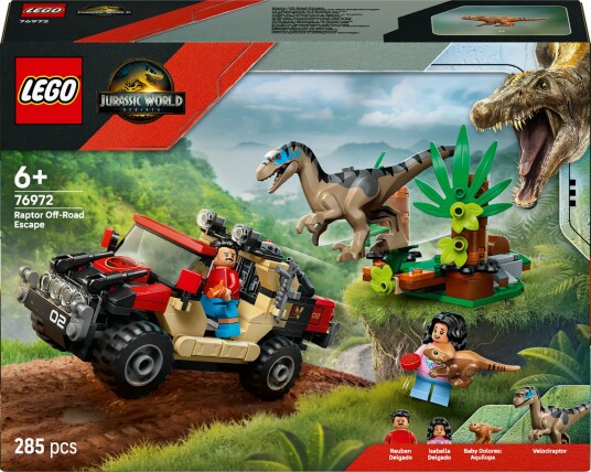 LEGO Jurassic World Raptorflukt i terrengbil 76972 LEGO Jurassic World Raptorflukt i terrengbil 76972