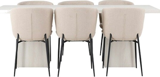 Spisegruppe Venture Home Olga med 6 stk Modesto Stoler
