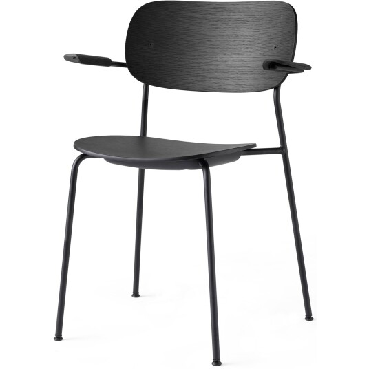 Audo Copenhagen Co Dining Chair Black Steel w. Armrest