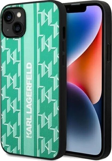 Karl Lagerfeld KLHCP14SPGKLSKN iPhone 14 6.1 "hardcase green / green Monogram Stripe